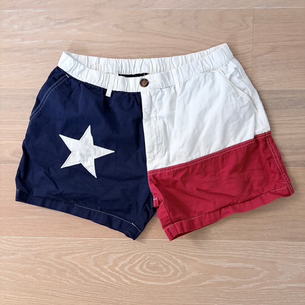 Chubbies Texas Flag Lone Star State Casual Colorblock 5" Shorts XL
